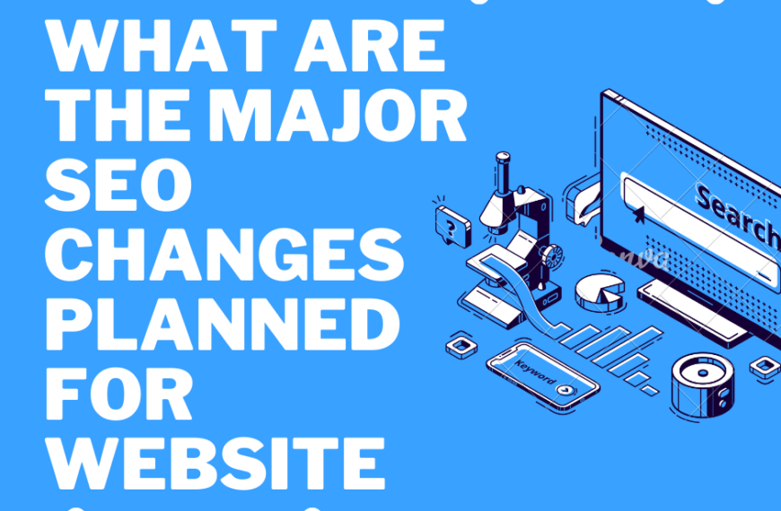 What are the major SEO changes planned for website