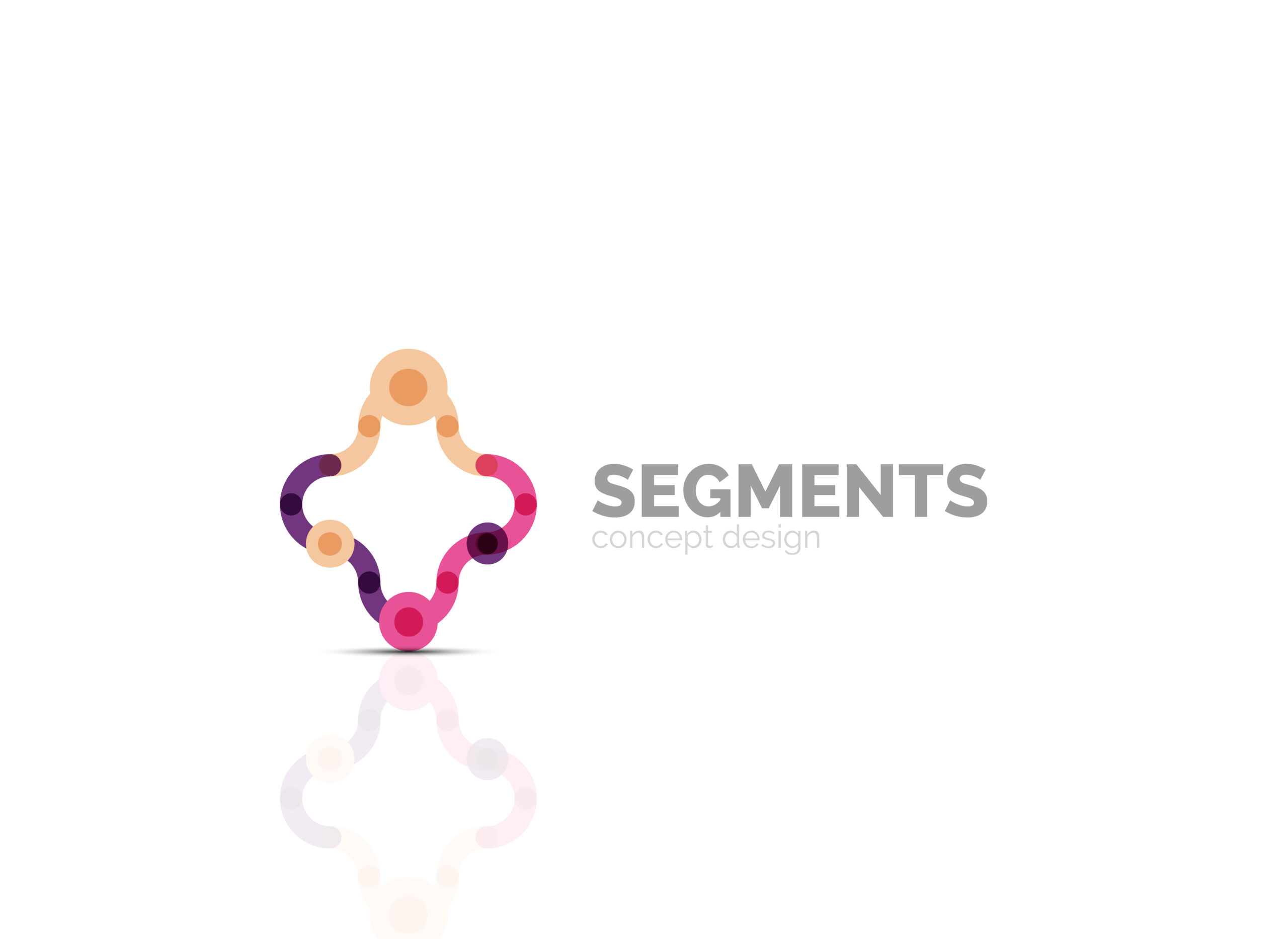 Outline minimal abstract geometric logo, linear business icon made of line segments, elements. Vector illustration